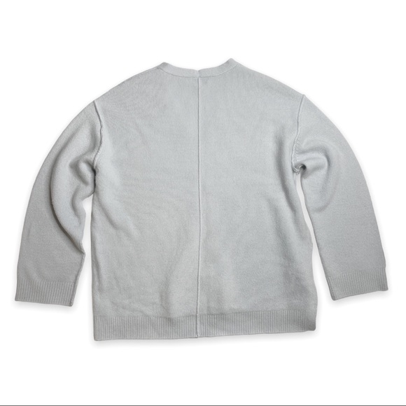 Reiss Serafina Jumper Oversized V Neck Sweater Pale Blue Grey Small - Picture 4 of 11